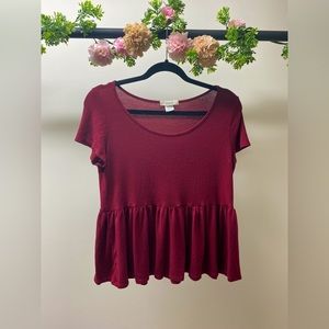 Women’s Red Marci Baby Doll Top